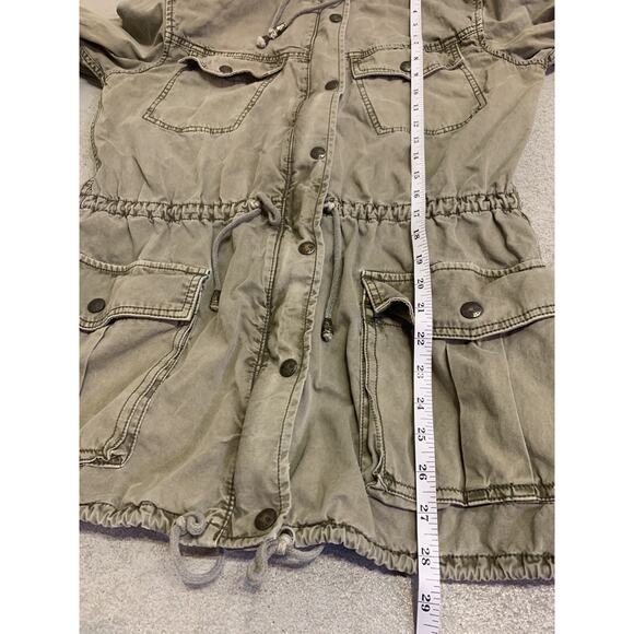 Aritzia Talula Jacket Womens Small Khaki Hooded Military Utility Cargo Coat - Picture 15 of 16